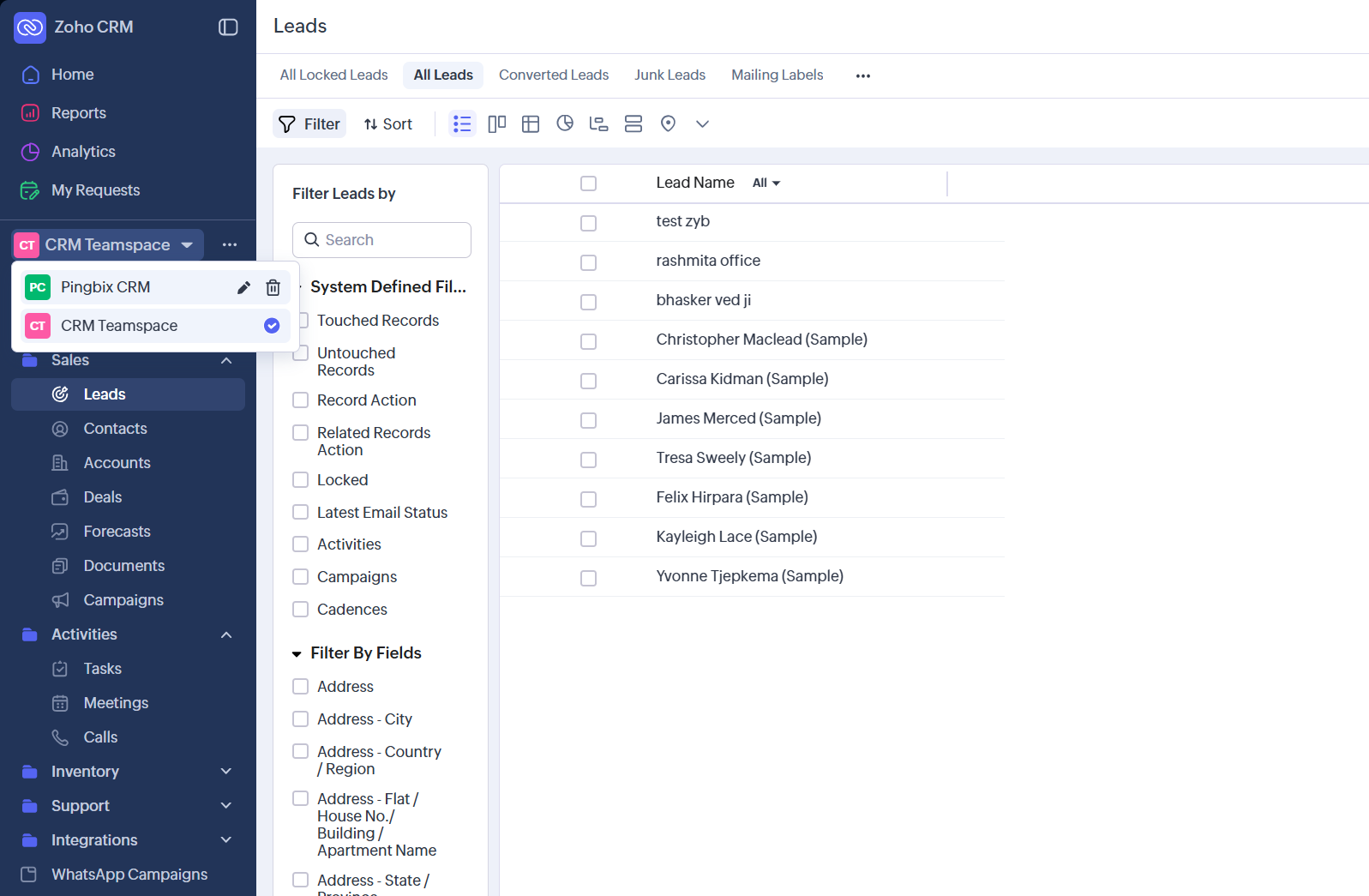 CRM selection during install