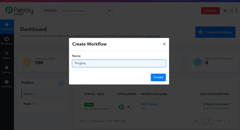 Create Workflow Step 2