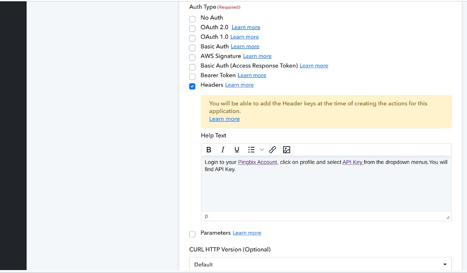 Authentication Setup