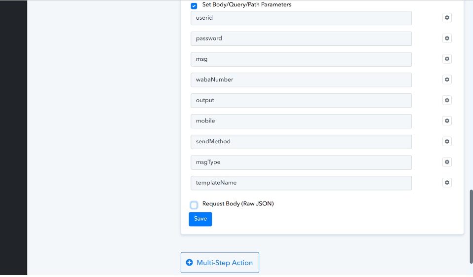 Action Configuration Step 3