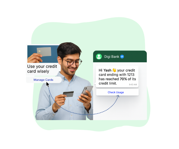 Illustration of operational alerts on WhatsApp
